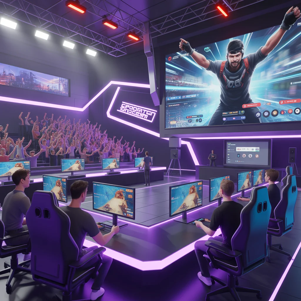 ideogram v3.0 The Growth of Competitive and Social Gaming esports tournament arena professiona 0