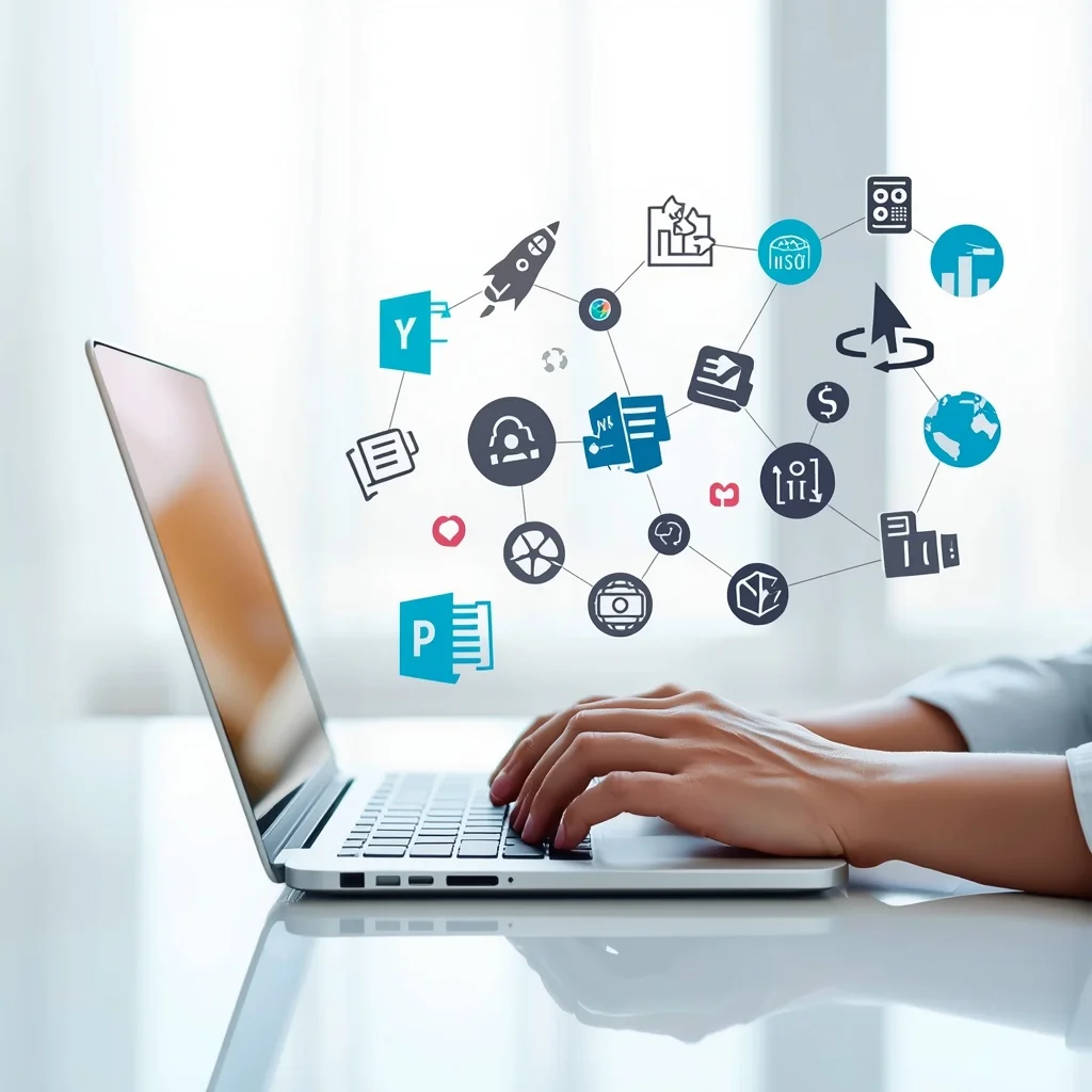 lucid origin Create a modern and realistic blog featured image showing a person using a lapto 0