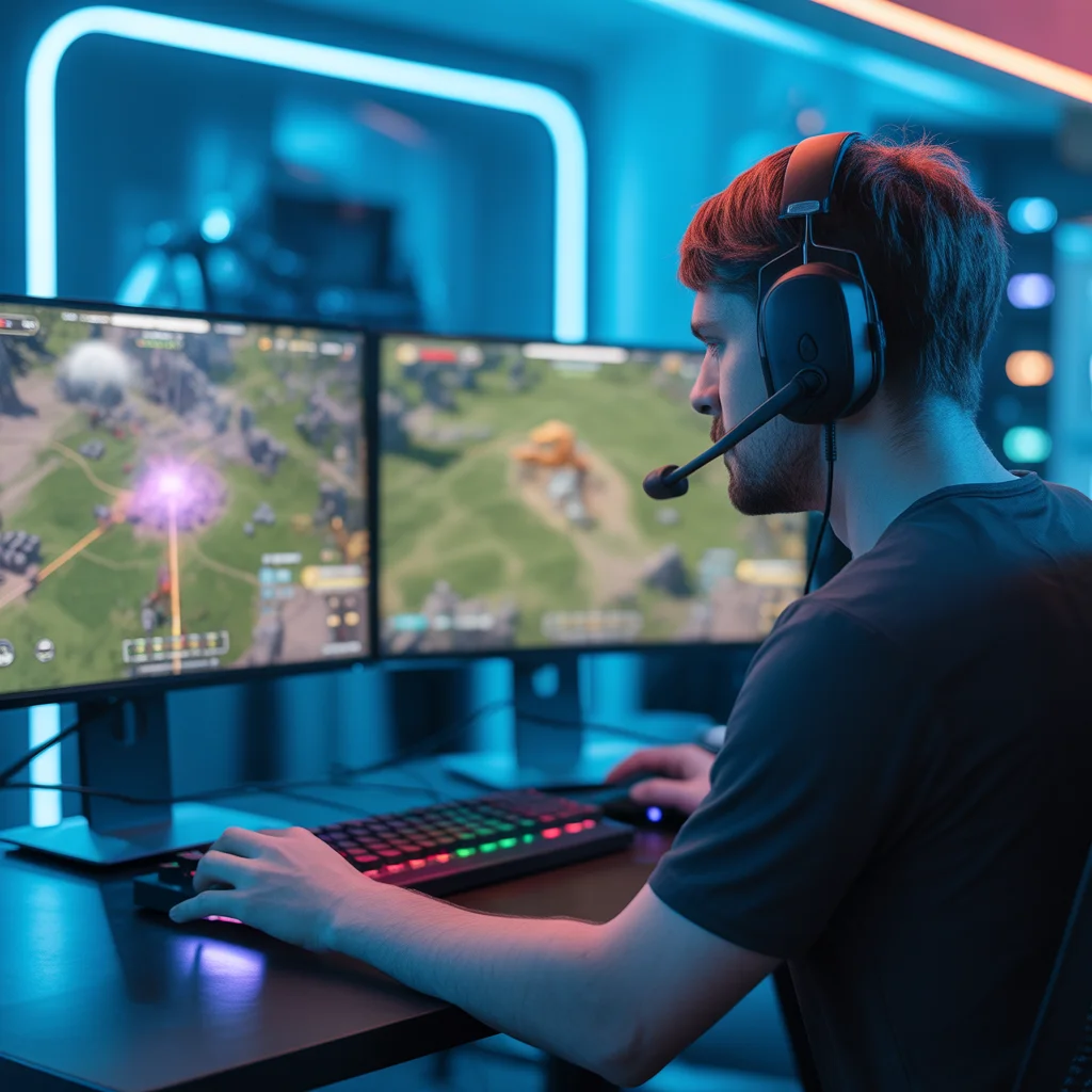 ideogram v3.0 nothing2hide net gaming strategy scene professional gamer analyzing gameplay on 0