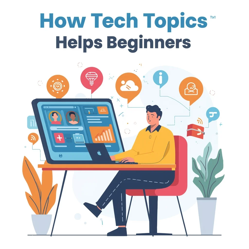 lucid origin How Tech Topics by Vaelendrix Xyriath Helps Beginners concept showing a friendly 0