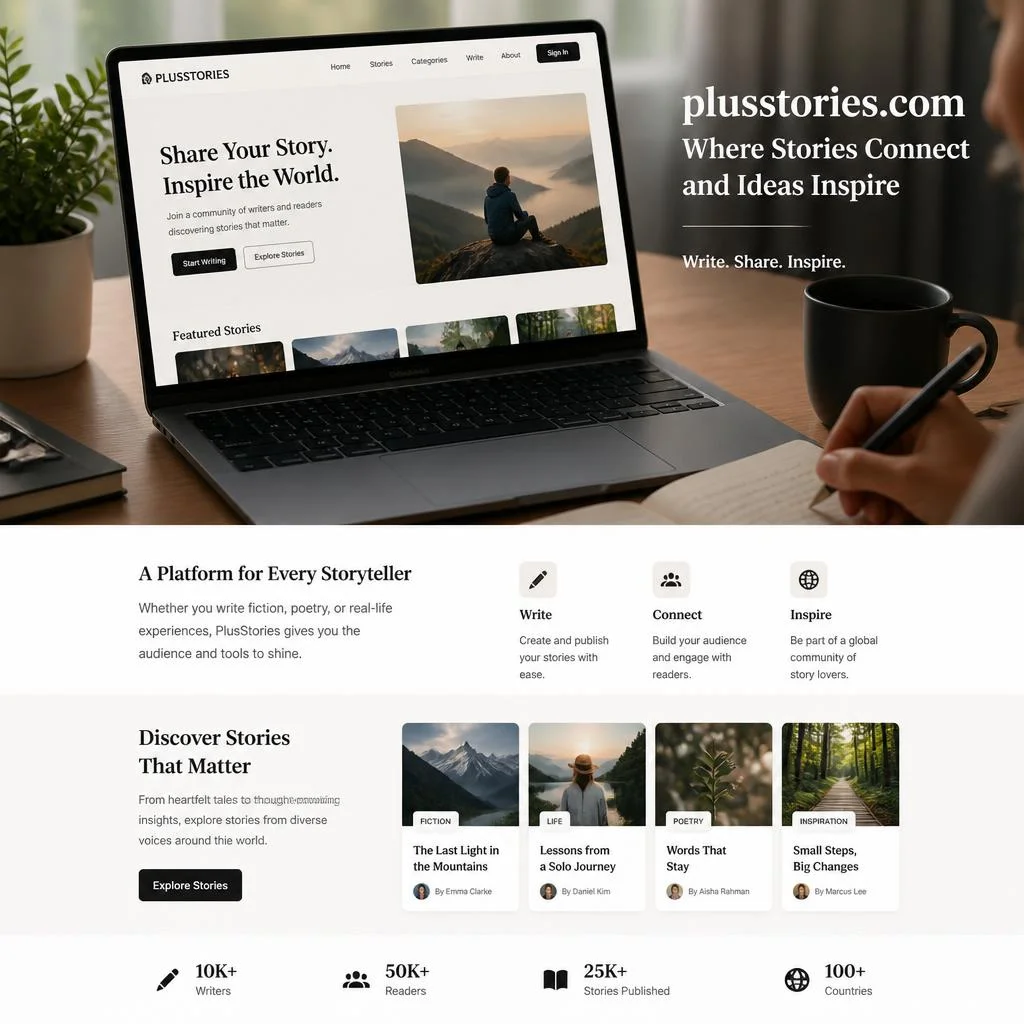 plusstories.com: A Simple Guide to Online Storytelling