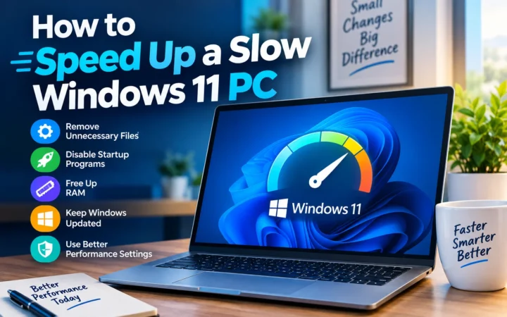 Windows 11 PC showing performance and storage settings